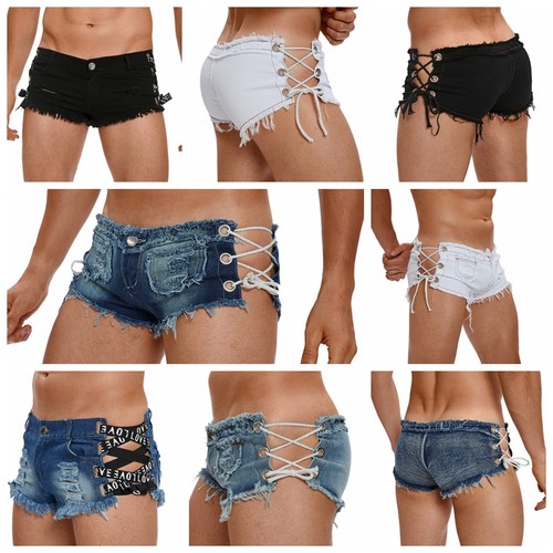 Herren distressed hot pants - distressed,