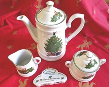 Kronester Bavaria "Tannenbaum " Weihnachtsbaum  Kaffeekanne Milch- u. Zuckertopf