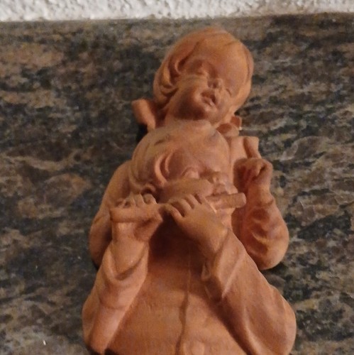 Holzfigur engel bergmann - holzfigur, &