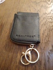 REALTREE Schlüssel- & Karten Etui Leder schwarz Unisex Neu, unbenutzt