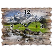 BM Holz Wanduhr leise lautlos