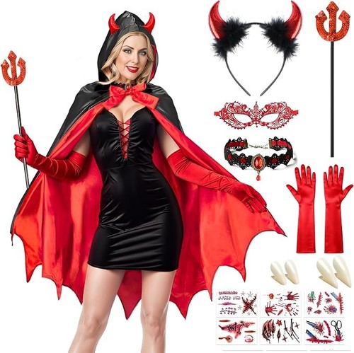 Halloween-Teufelskostüm-Set