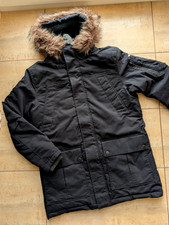 NEU Herren Parka Wintermantel Gr M schwarz mit Ertikett ~ warm gefüttert