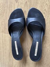 sexy Pantoletten, Stilettoabsatz, Leder schwarz, 41, Hausschuhe, Pumps