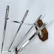 ART DECO Garderobe Wandgarderobe 1930er Jahre Chrom Holz ca. 100 cm