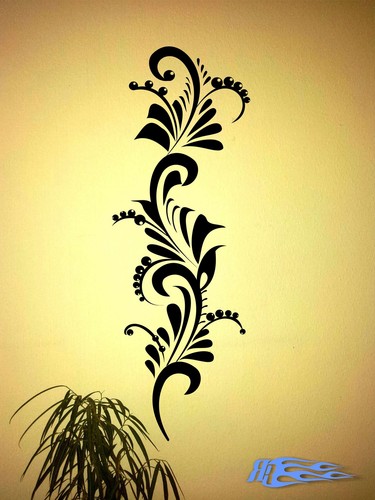 Wandtattoo ornament blume - wandtattoo,
