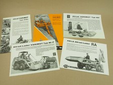 5 Prospekte Lanz Hela RA NV 14R/L Varimot NI-F Lader aus den 70er Jahren