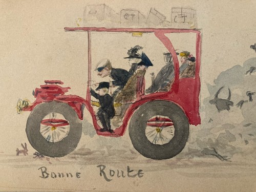 Antikes auto gemälde - antikes, auto-gemälde