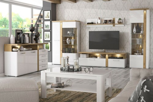 Wohnwand wohnzimmer set tuluza - wohnwand,