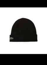Lacoste Schwarze Woll-Mütze