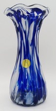 Schöne Vase, blau / weiß /