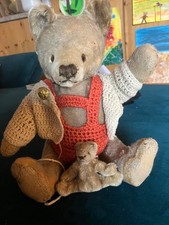 Alter Steiff Bär mit Baby