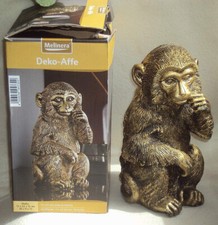 MELINERA Dekofigur AFFE Gold 22cm hoch