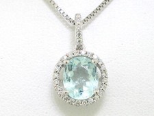 Paraiba Turmalin Anhänger 585 Weißgold 14Kt  Paraibaturmalin  29 Brillanten