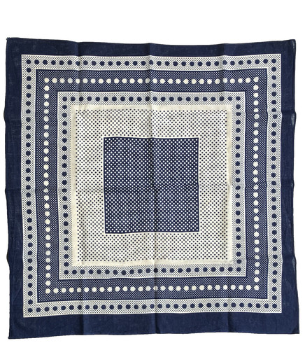 Bandana blau weiß gepunktet - blau-weiß,