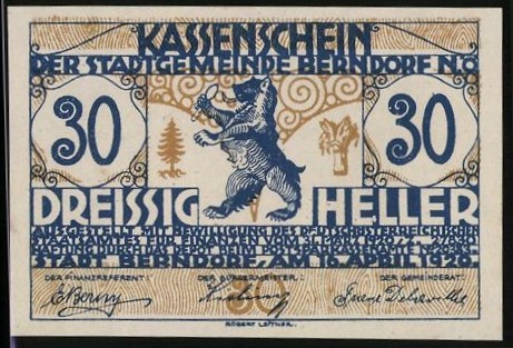 Notgeld berndorf 1920 - berndorf,
