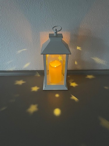 Holzlaterne mit led - led-kerze,, 2