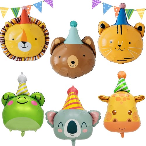Folienballon tiere 6er set - 6er-set, xxl