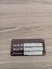 Luftwaffe Typenschild Me109