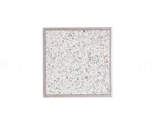 Granitfeld mit Edelstahlwanne Bianco Crystall 250 er Granit Einbau Granitplatte