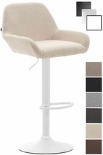 Barhocker Braga Stoff Thekenstuhl Tresenhocker Barstuhl Fußstütze Metallgestell
