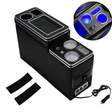 USB Mittelkonsole Staufach Ablage für VW T5 Bus Bj. 2003-2009 Schwarz LED Light