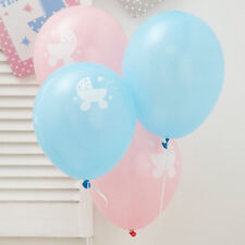 8 Luftballone "Kinderwagen" in rosa/blau. Deko, Taufe, Geburt, Kinder, Baby