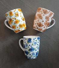 3 Stück Adler Sammel Tassen Kaffeebecher Birgit Schrowange Rosendekor Rosentasse