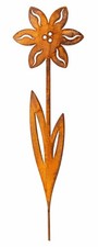 Rost gartenstecker blume - gartenstecker,