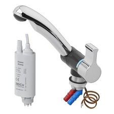 Wasserhahn Mono-Mix Style 2005 Ø27 mm – 12V Wohnwagen Boot + Tauchpumpe 0,6 bar