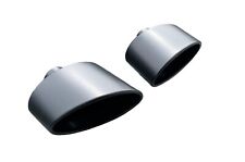 2x Endrohre schwarz für Audi A3 A4 A5 A6 A7 A8 TT RS TTS groß oval 180x112mm