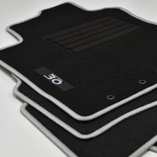 Velours Fußmatten Logo silber