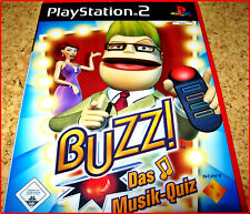 PS2 BUZZ MUSIK QUIZ - PARTY RATE SPIELSPASS  SPIELBAR IN D, F, I , NL