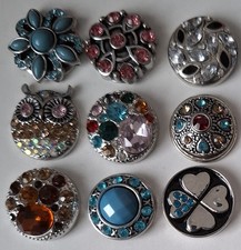 9x Click Buttons Druckknopf Wechselsystem passend für Armband Kette