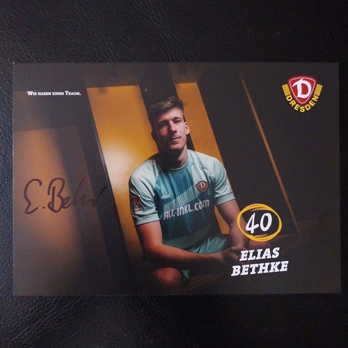 Autogrammkarte elias bethke - autogrammkarte,