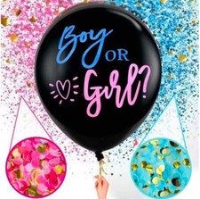 90cm XXL Ballon Gender Reveal Babyparty Girl or Boy  Mädchen oder Junge