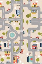 ACHOKA Spielteppich Verkehrsteppich Spielmatte Straßenteppich waschbar junior 