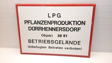 EMAILLE SCHILD DDR BLECHSCHILD