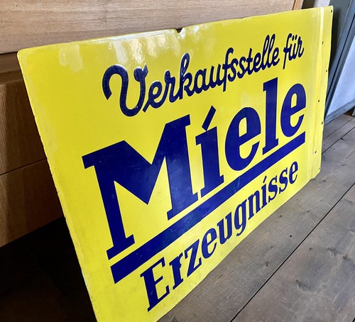 Miele erzeugnisse emailschild - erzeugnisse,