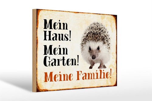 Holzschild tiere 30x20 igel - tiere,