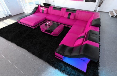 Sofa wohnlandschaft leder usb - sofa,