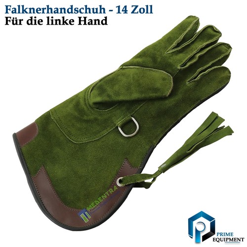 Falknerhandschuh grün - falknerhandschuh,