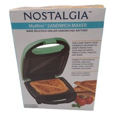 Nostalgia MyMini Persönlicher Sandwichmaker, Antihaft-Panini-Presse, Pizza-Tasch