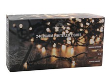 LED Lichterkette Timer Dimmer 40 - 240 warmweiß Strom außen Party Weihnachten