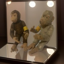 2 Steiff Affen US Zone frühe