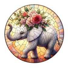 10x sticker elephant stained