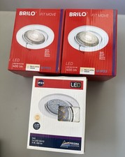 3x Briloner Einbaustrahler Weiß GU10 3x 5W 400lm 3000K Schwenkbar Spot Ø86mm