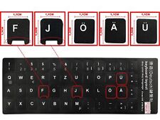 DE Tastaturaufkleber schwarz matt 48 Tasten für Medion Akoya MD96970, MD98550
