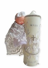 Taufkerze Kerze Taufe Mädchen