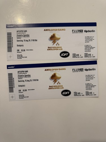 Tickets antilopen gang das - 2,
